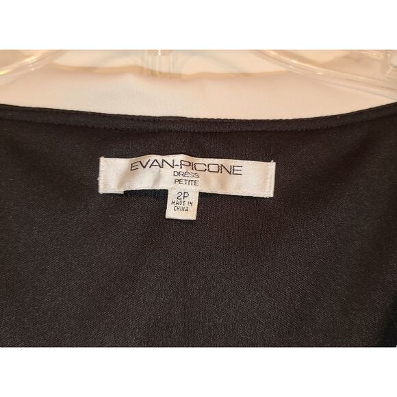 Vintage Evan Picone Black White dress - 2 petite / 2P - Picture 2 of 5